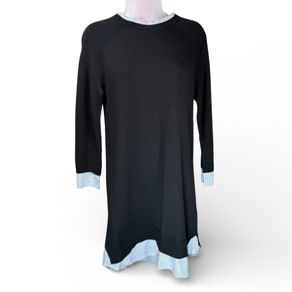 Joie Navy Wool Cashmere Sweater Dress Layered Look XS‎